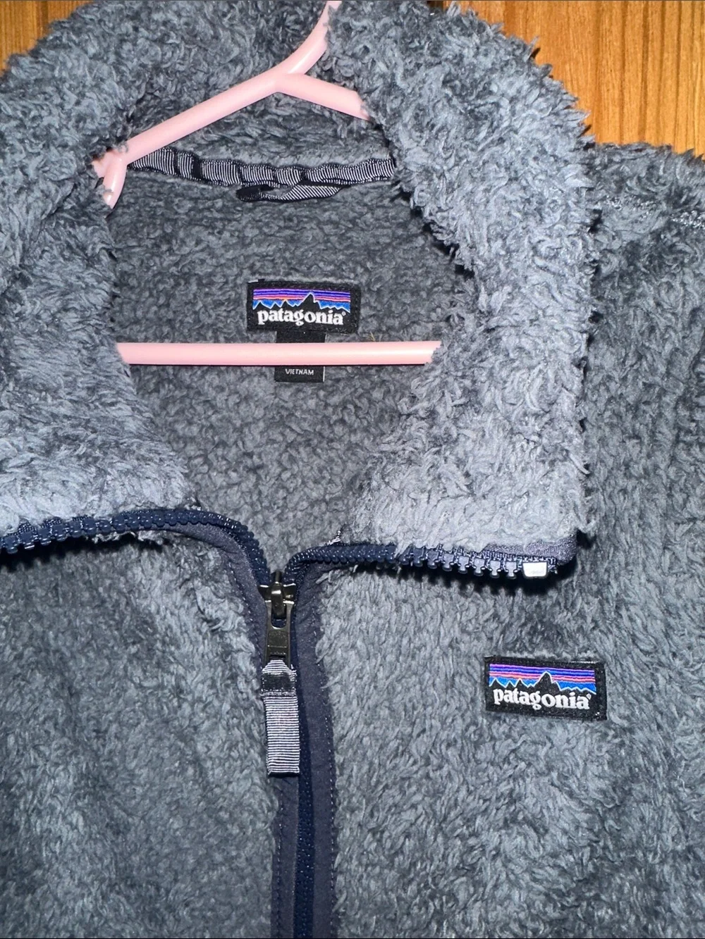 Patagonia Kids Gray Fuzzy Fleece Vest